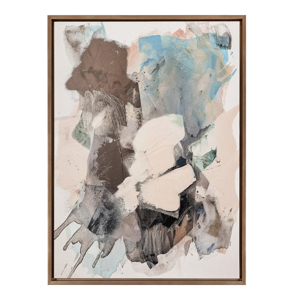 Kate & Laurel Sylvie Painted Flow I Framed Canvas By Amy Lighthall