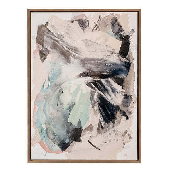 Kate & Laurel Sylvie Painted Flow II Framed Canvas By Amy Lighthall
