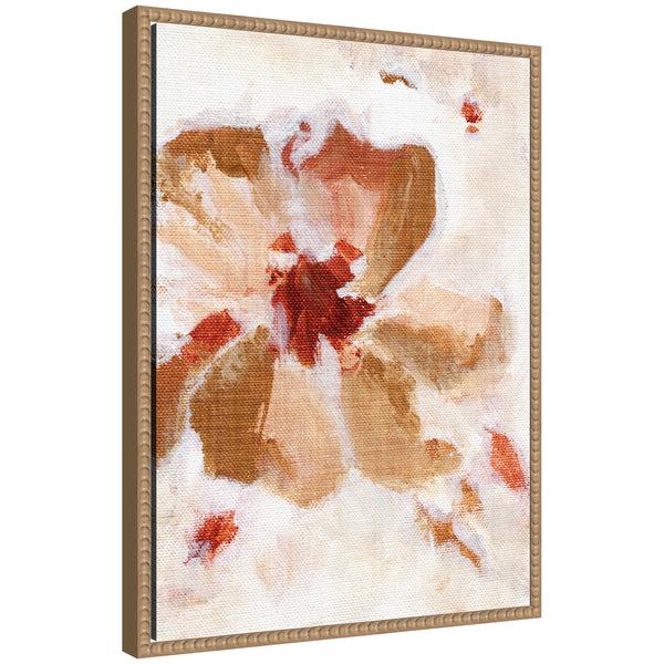Kate & Laurel Sylvie Painterly Brown Blossom Ll Framed Canvas By Nikita Jariwala