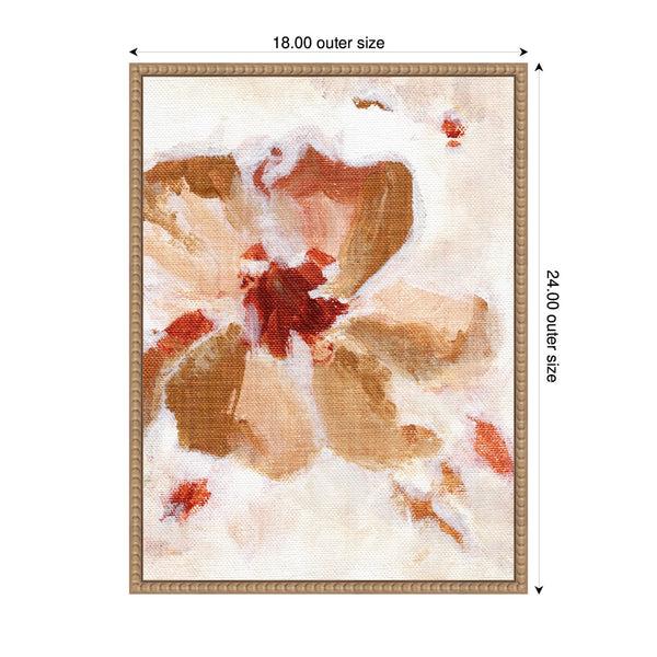 Kate & Laurel Sylvie Painterly Brown Blossom Ll Framed Canvas By Nikita Jariwala