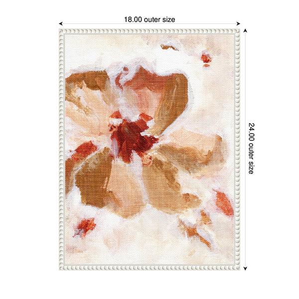 Kate & Laurel Sylvie Painterly Brown Blossom Ll Framed Canvas By Nikita Jariwala