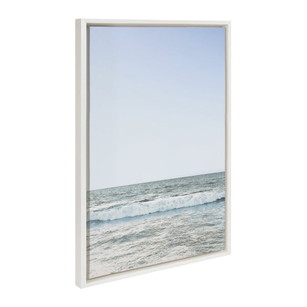 Kate & Laurel Sylvie Pale Blue Sea Framed Canvas By The Creative Bunch Studio