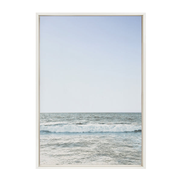 kate & laurel Sylvie Pale Blue Sea Framed Canvas by The Creative Bunch Studio