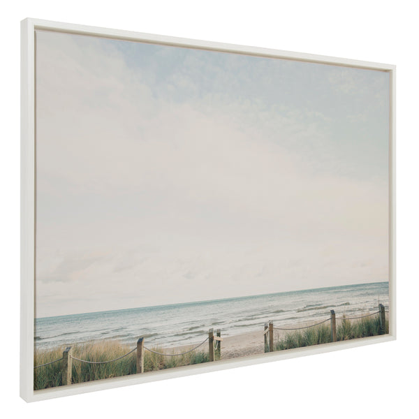 Kate & Laurel Sylvie Pale Sky Framed Canvas By Emiko And Mark Franzen Of F2Images