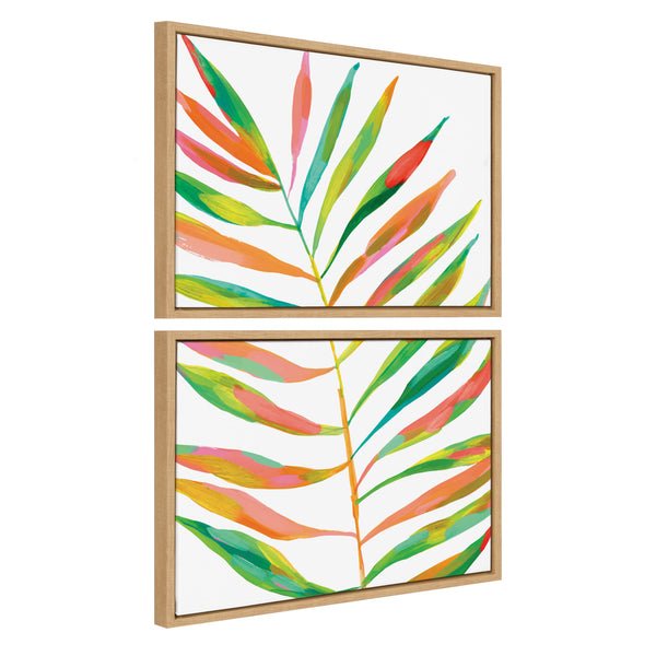 Kate & Laurel Sylvie Palma No. 2 1 And 2 Framed Canvas Art Set By Jessi Raulet Of Ettavee