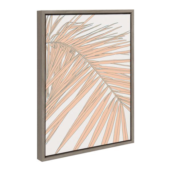Kate & Laurel Sylvie Palms Framed Canvas By Alicia Schultz