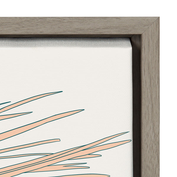 Kate & Laurel Sylvie Palms Framed Canvas By Alicia Schultz