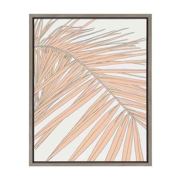 kate & laurel Sylvie Palms Framed Canvas by Alicia Schultz