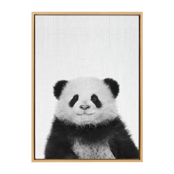 Kate & Laurel Sylvie Panda Framed Canvas By Simon Te Tai