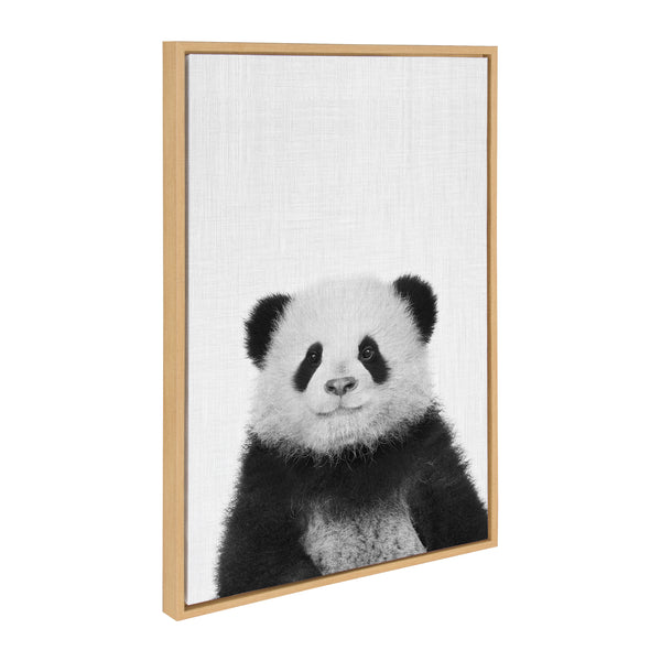 Kate & Laurel Sylvie Panda Framed Canvas By Simon Te Tai