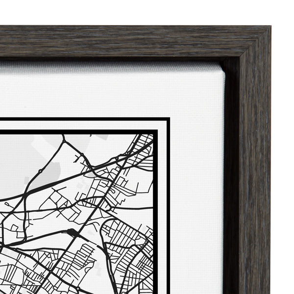 Kate & Laurel Sylvie Paris Modern Map Framed Canvas By Jake Goossen
