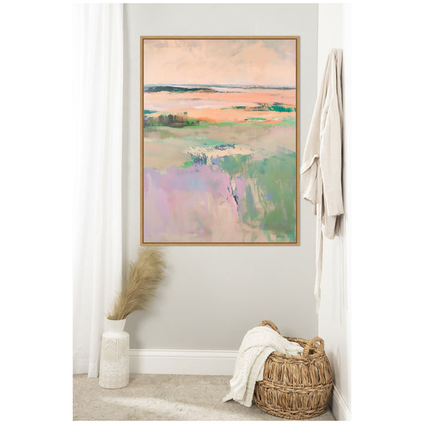 Kate & Laurel Sylvie Pastel Horizon II Framed Canvas By Amy Lighthall