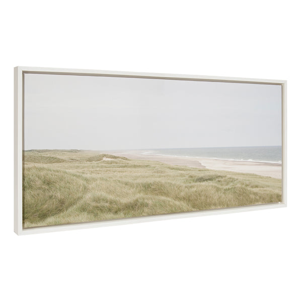 kate & laurel Sylvie Peaceful and Serene Coastal Landscape Framed Canvas by The Creative Bunch Studio