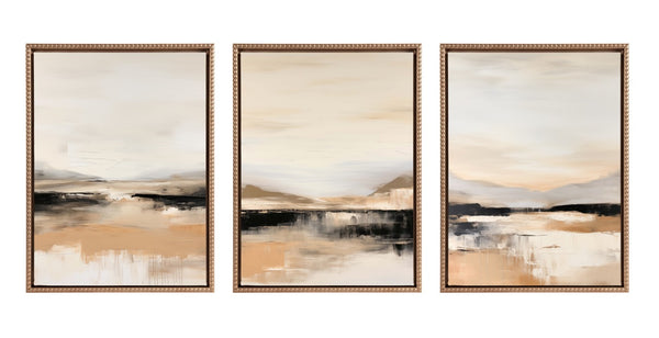 kate & laurel Sylvie Peaceful Landscape I II and III Framed Canvas Art Set by Amy Lighthall