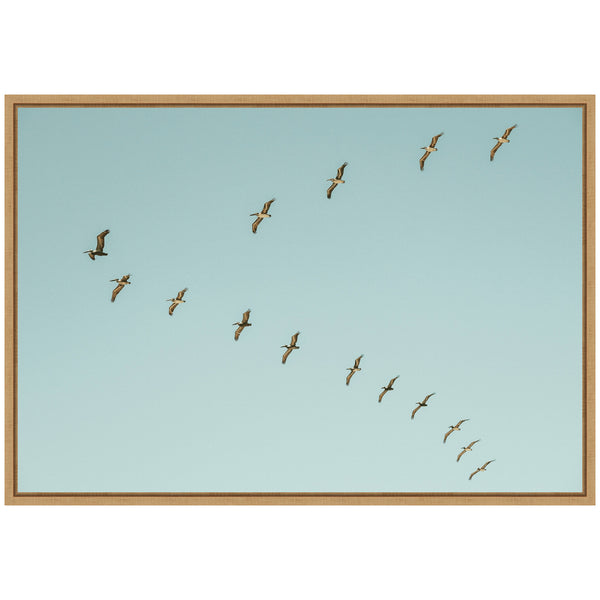 Kate & Laurel Sylvie Pelican Row #1 Framed Canvas By Alicia Bock