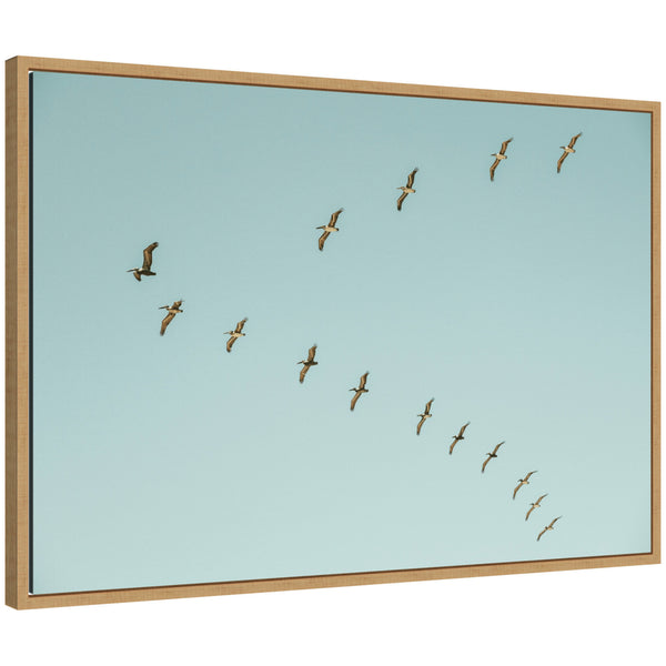 kate & laurel Sylvie Pelican Row #1 Framed Canvas by Alicia Bock