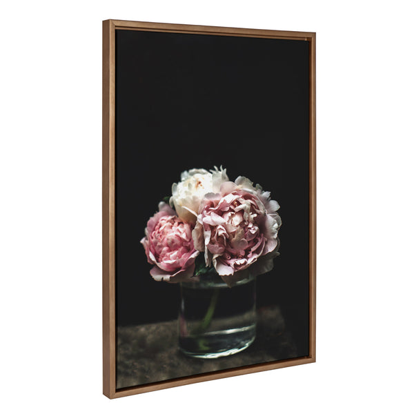 Kate & Laurel Sylvie Peony Framed Canvas By Alicia Abla
