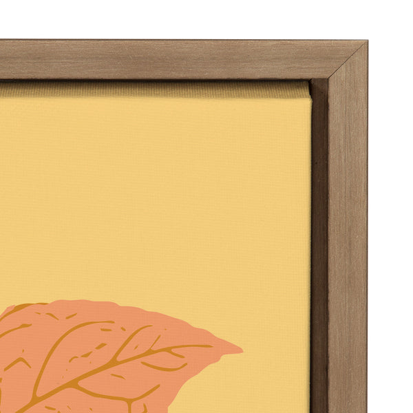 Kate & Laurel Sylvie Peony In Yellow Framed Canvas By Apricot And Birch