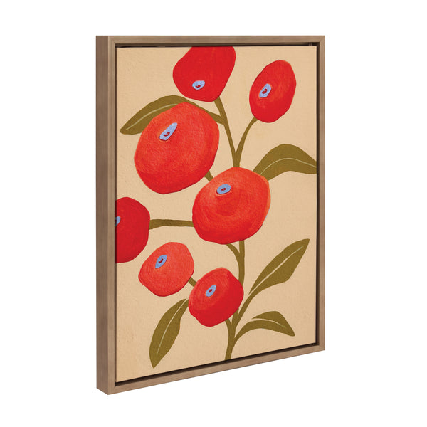 Kate & Laurel Sylvie Persimmon Framed Canvas By Emma Daisy