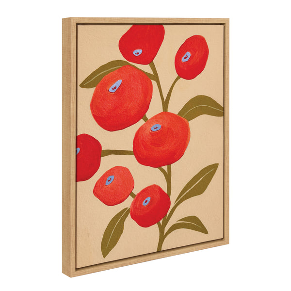 kate & laurel Sylvie Persimmon Framed Canvas by Emma Daisy