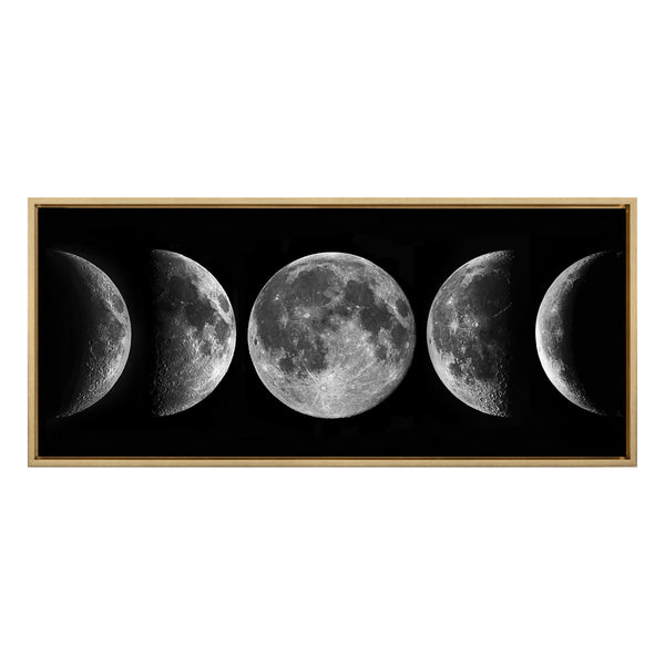 Kate & Laurel Sylvie Phases Of The Moon Framed Canvas By The Creative Bunch Studio