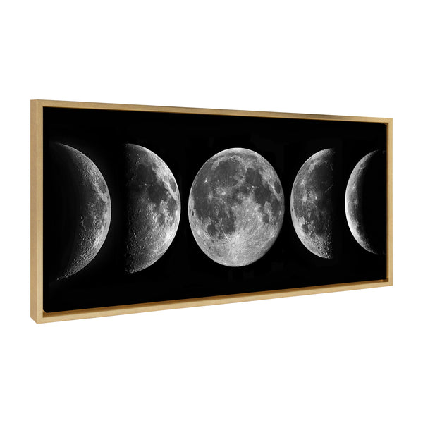 kate & laurel Sylvie Phases of the Moon Framed Canvas by The Creative Bunch Studio