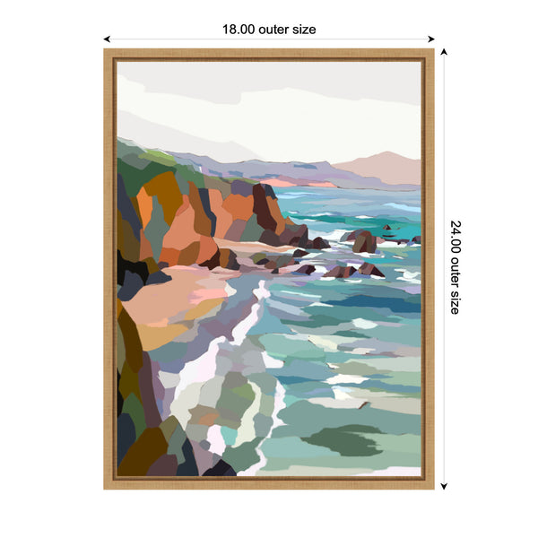 Kate & Laurel Sylvie Pho Beach Framed Canvas By Nikita Jariwala
