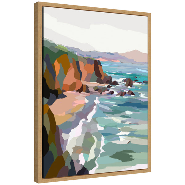 kate & laurel Sylvie Pho Beach Framed Canvas by Nikita Jariwala