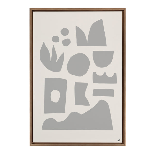 kate & laurel Sylvie Pieces of the Coast Framed Canvas by Kelly Knaga