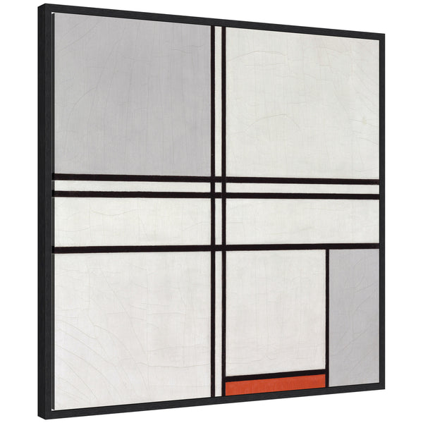 Kate & Laurel Sylvie Piet Mondrian Composition No 1 Gray Red 1935 Framed Canvas By The Art Institute Of Chicago