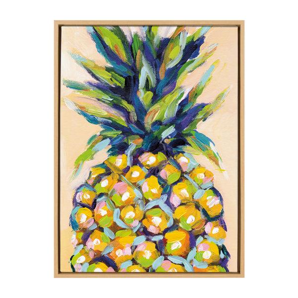 kate & laurel Sylvie Pineapple Study No 2 Framed Canvas by Rachel Christopoulos