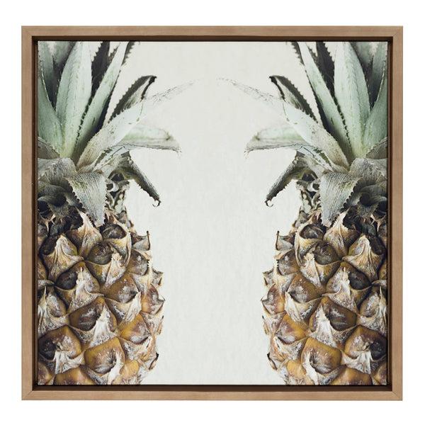 Kate & Laurel Sylvie Pineapples Framed Canvas By Emiko And Mark Franzen Of F2Images