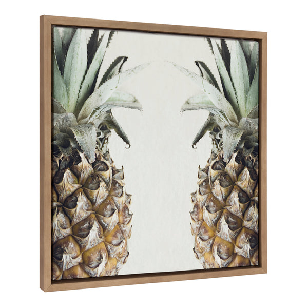 kate & laurel Sylvie Pineapples Framed Canvas by Emiko and Mark Franzen of F2Images