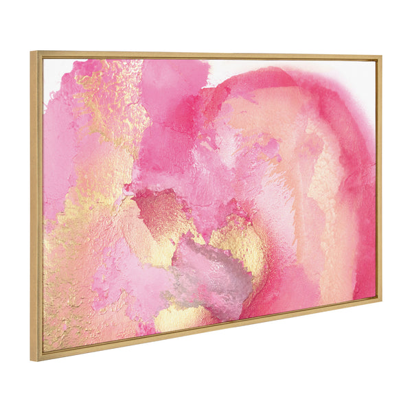 Kate & Laurel Sylvie Pink Golden Hour Framed Canvas By Mentoring Positives