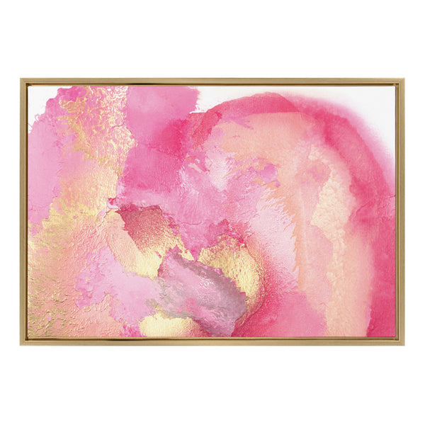 kate & laurel Sylvie Pink Golden Hour Framed Canvas by Mentoring Positives