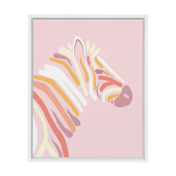 kate & laurel Sylvie Pink Zebra Framed Canvas by Dominique Vari kate & laurel Sylvie Pink Zebra Framed Canvas by Dominique Vari