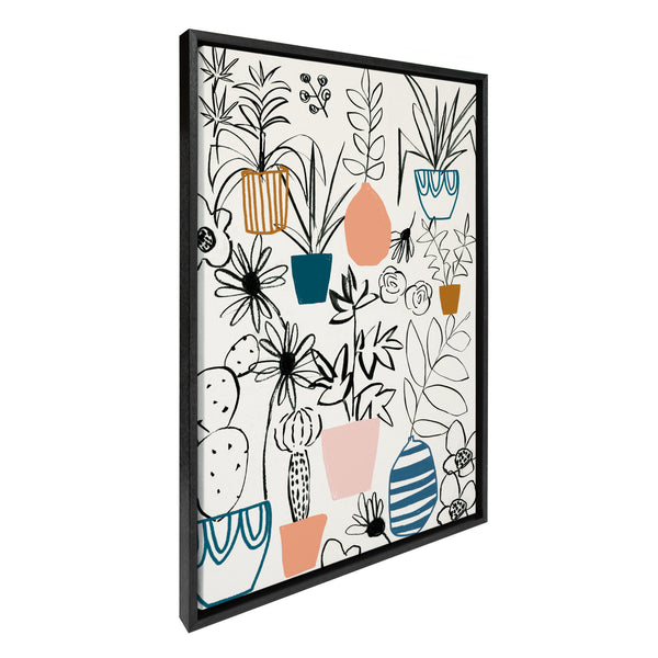 Kate & Laurel Sylvie Plant Kingdom Framed Canvas By Teju Reval