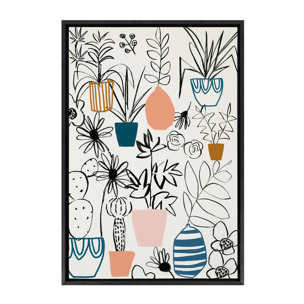kate & laurel Sylvie Plant Kingdom Framed Canvas by Teju Reval