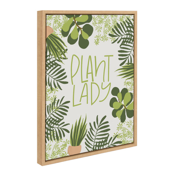 Kate & Laurel Sylvie Plant Lady Framed Canvas By Jenn Van Wyk Of Jenn Pens It All