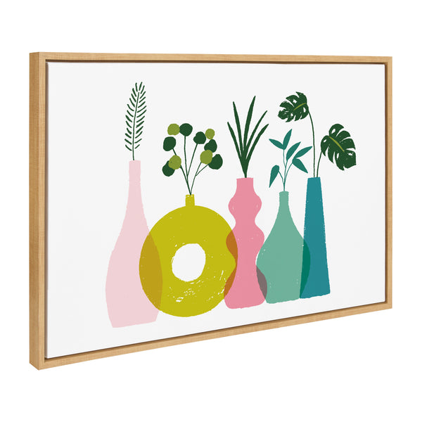 Kate & Laurel Sylvie Plant Play Framed Canvas By Duchess Plum