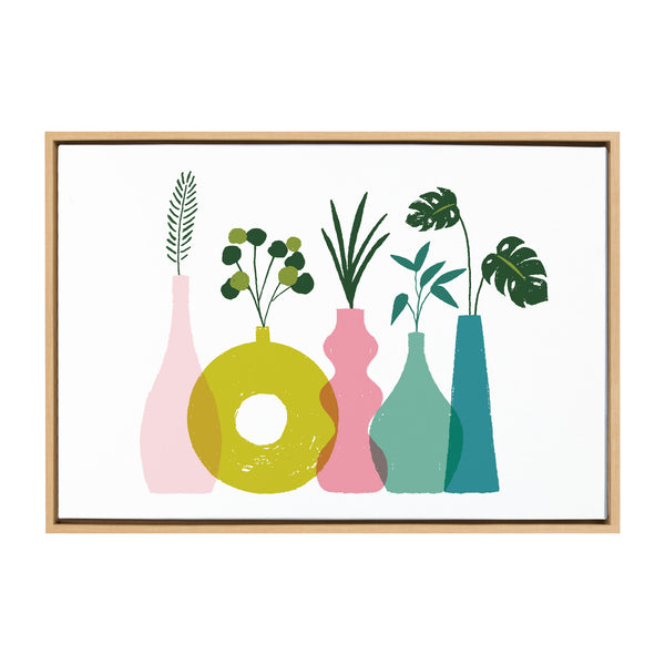 kate & laurel Sylvie Plant Play Framed Canvas by Duchess Plum