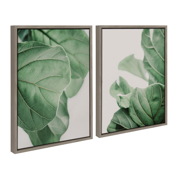 Kate & Laurel Sylvie Plant Study 6 And Plant Study 7 Framed Canvas Set By Alicia Abla