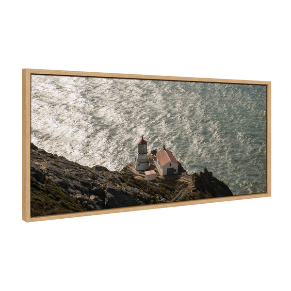 kate & laurel Sylvie Point Reyes Lighthouse No 1 Framed Canvas by Crystal Lynn Collins