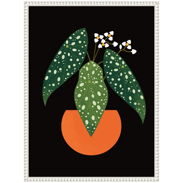 Kate & Laurel Sylvie Polka Dot Begonia Framed Canvas By Amber Leaders