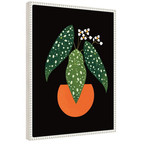 kate & laurel Sylvie Polka Dot Begonia Framed Canvas by Amber Leaders