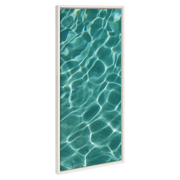 kate & laurel Sylvie Pool Days Framed Canvas by Rachel Bolgov