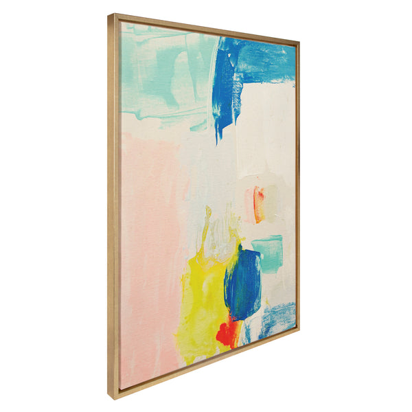 kate & laurel Sylvie Pop of Color I Framed Canvas by Amy Lighthall