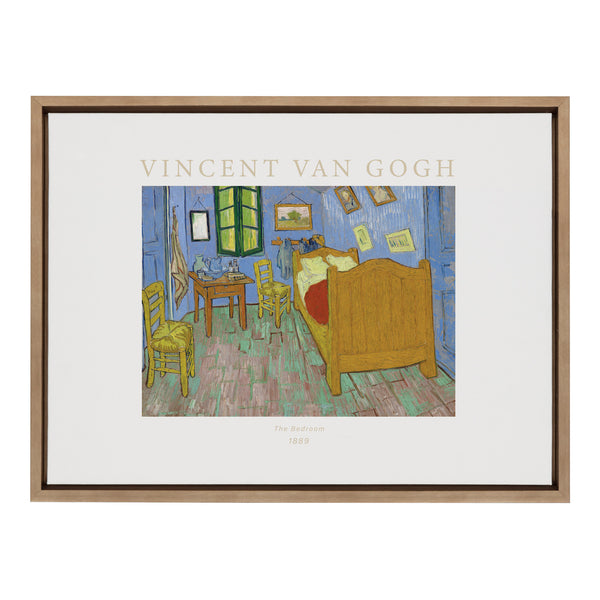 Kate & Laurel Sylvie Poster Vincent Van Gogh The Bedroom 1889 Framed Canvas By The Art Institute Of Chicago
