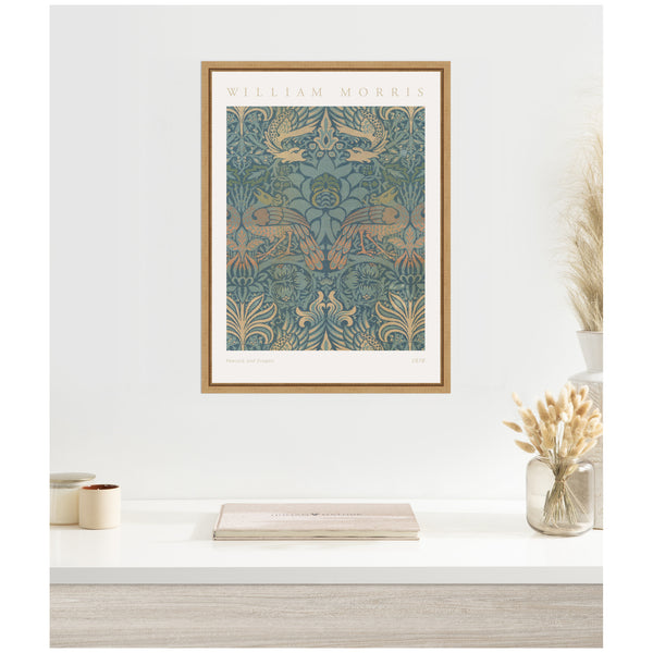 Kate & Laurel Sylvie Poster William Morris Peacock And Dragon 1878 Framed Canvas By The Art Institute Of Chicago