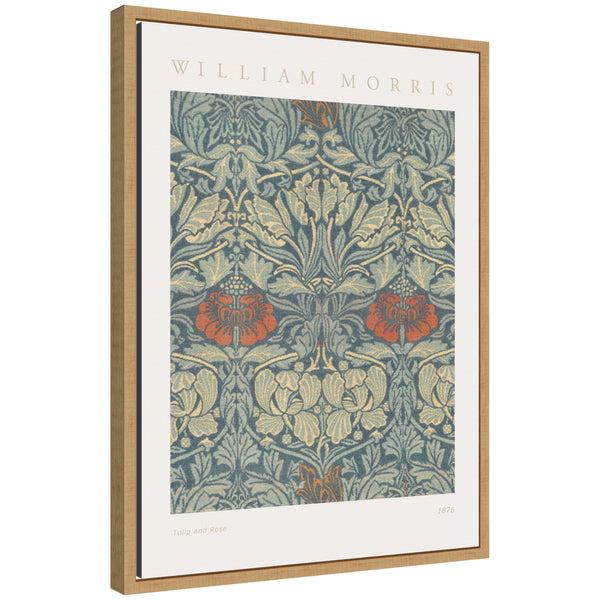 Kate & Laurel Sylvie Poster William Morris Tulip And Rose 1876 Framed Canvas By The Art Institute Of Chicago